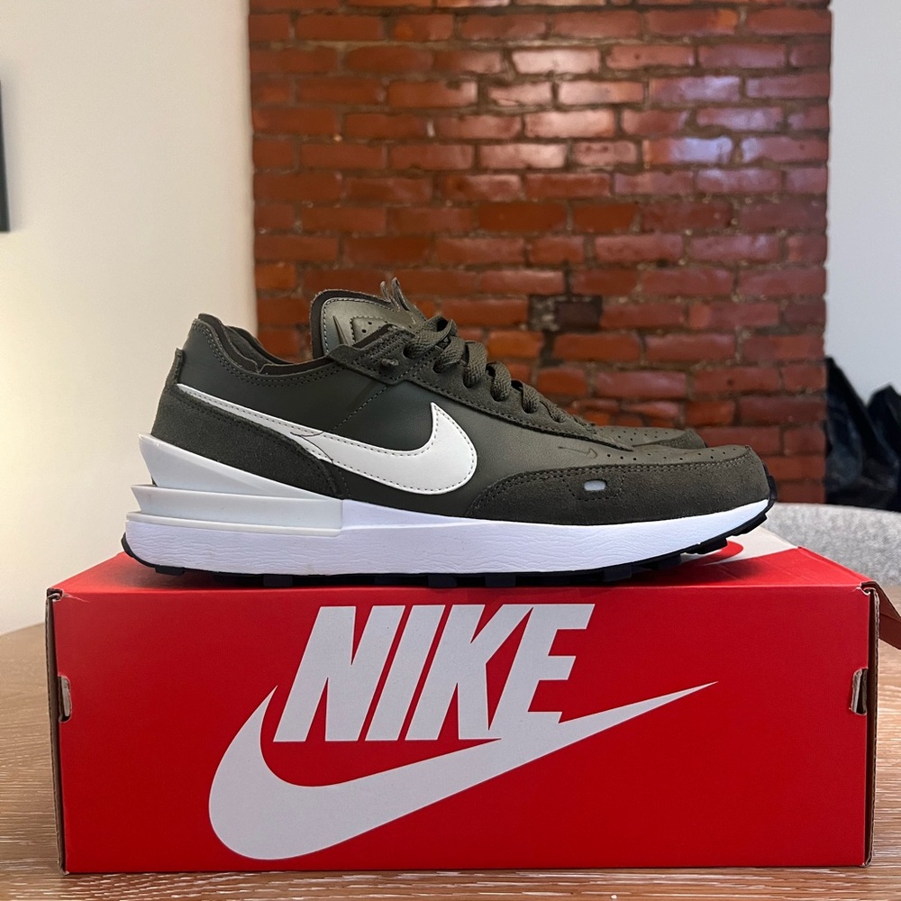 Nike Waffle One Leather 'Medium Olive